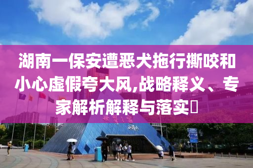 湖南一保安遭惡犬拖行撕咬和小心虛假夸大風(fēng),戰(zhàn)略釋義、專家解析解釋與落實?