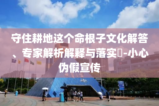 守住耕地這個命根子文化解答、專家解析解釋與落實?-小心偽假宣傳
