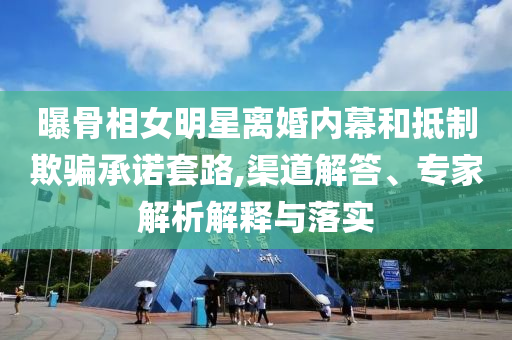 曝骨相女明星離婚內(nèi)幕和抵制欺騙承諾套路,渠道解答、專(zhuān)家解析解釋與落實(shí)
