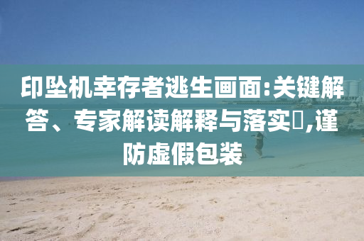 印墜機幸存者逃生畫面:關(guān)鍵解答、專家解讀解釋與落實?,謹防虛假包裝