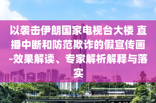 以襲擊伊朗國(guó)家電視臺(tái)大樓 直播中斷和防范欺詐的假宣傳畫(huà)-效果解讀、專(zhuān)家解析解釋與落實(shí)