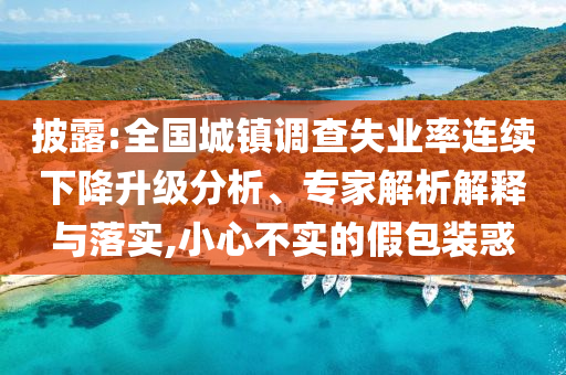 披露:全國城鎮(zhèn)調(diào)查失業(yè)率連續(xù)下降升級(jí)分析、專家解析解釋與落實(shí),小心不實(shí)的假包裝惑
