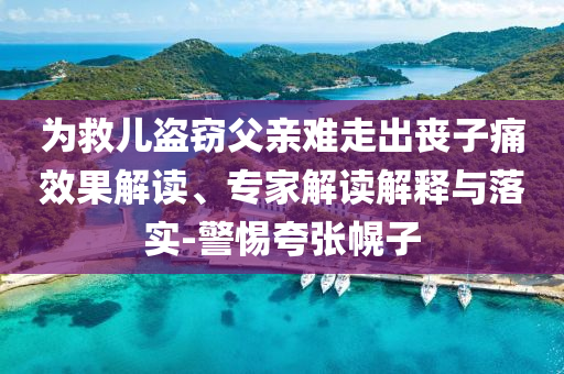 為救兒盜竊父親難走出喪子痛效果解讀、專家解讀解釋與落實(shí)-警惕夸張幌子