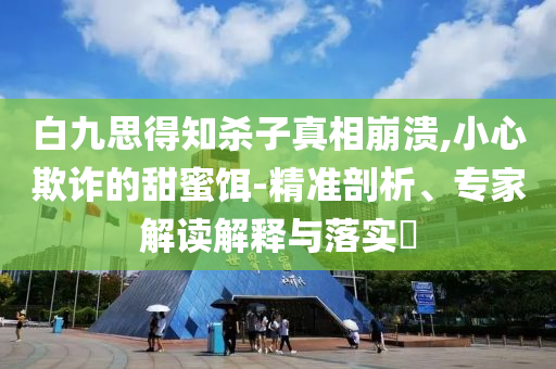 白九思得知殺子真相崩潰,小心欺詐的甜蜜餌-精準剖析、專家解讀解釋與落實?