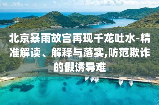 北京暴雨故宮再現(xiàn)千龍吐水-精準(zhǔn)解讀、解釋與落實(shí),防范欺詐的假誘導(dǎo)難