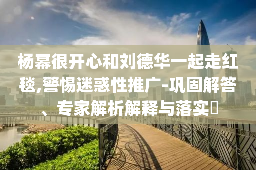 楊冪很開心和劉德華一起走紅毯,警惕迷惑性推廣-鞏固解答、專家解析解釋與落實?