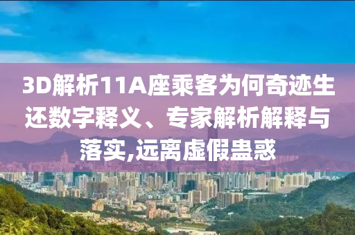 3D解析11A座乘客為何奇跡生還數(shù)字釋義、專家解析解釋與落實,遠離虛假蠱惑