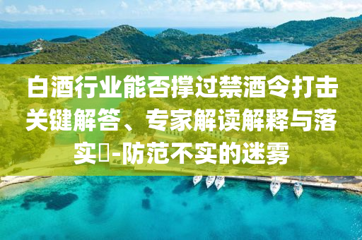 白酒行業(yè)能否撐過禁酒令打擊關(guān)鍵解答、專家解讀解釋與落實?-防范不實的迷霧