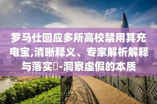 羅馬仕回應(yīng)多所高校禁用其充電寶,清晰釋義、專家解析解釋與落實?-洞察虛假的本質(zhì)