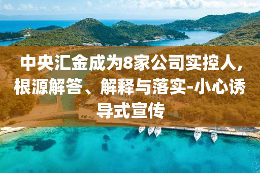 中央?yún)R金成為8家公司實控人,根源解答、解釋與落實-小心誘導式宣傳