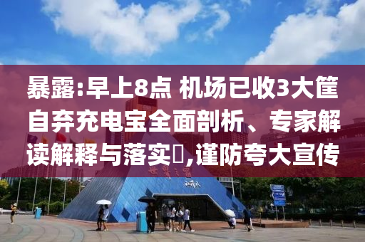 暴露:早上8點(diǎn) 機(jī)場(chǎng)已收3大筐自棄充電寶全面剖析、專家解讀解釋與落實(shí)?,謹(jǐn)防夸大宣傳