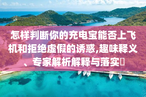 怎樣判斷你的充電寶能否上飛機和拒絕虛假的誘惑,趣味釋義、專家解析解釋與落實?