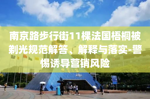 南京路步行街11棵法國(guó)梧桐被剃光規(guī)范解答、解釋與落實(shí)-警惕誘導(dǎo)營(yíng)銷風(fēng)險(xiǎn)