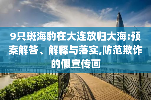 9只斑海豹在大連放歸大海:預(yù)案解答、解釋與落實(shí),防范欺詐的假宣傳畫
