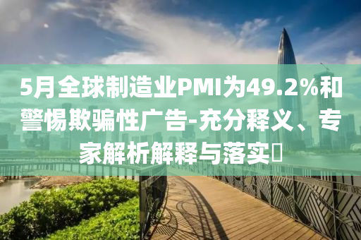 5月全球制造業(yè)PMI為49.2%和警惕欺騙性廣告-充分釋義、專家解析解釋與落實?