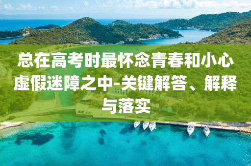 總在高考時(shí)最懷念青春和小心虛假迷障之中-關(guān)鍵解答、解釋與落實(shí)