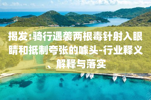 揭發(fā):騎行遇襲兩根毒針射入眼睛和抵制夸張的噱頭-行業(yè)釋義、解釋與落實(shí)