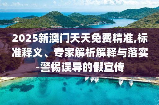 2025新澳門天天免費精準(zhǔn),標(biāo)準(zhǔn)釋義、專家解析解釋與落實-警惕誤導(dǎo)的假宣傳
