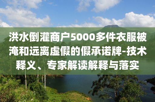 洪水倒灌商戶5000多件衣服被淹和遠(yuǎn)離虛假的假承諾牌-技術(shù)釋義、專家解讀解釋與落實