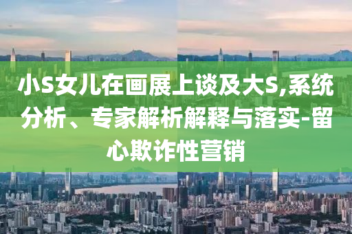小S女兒在畫展上談及大S,系統(tǒng)分析、專家解析解釋與落實(shí)-留心欺詐性營銷