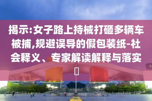 揭示:女子路上持械打砸多輛車被捕,規(guī)避誤導(dǎo)的假包裝紙-社會(huì)釋義、專家解讀解釋與落實(shí)?