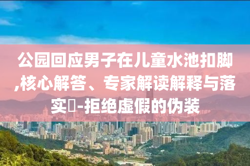 公園回應(yīng)男子在兒童水池扣腳,核心解答、專家解讀解釋與落實?-拒絕虛假的偽裝