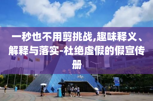 一秒也不用剪挑戰(zhàn),趣味釋義、解釋與落實(shí)-杜絕虛假的假宣傳冊(cè)