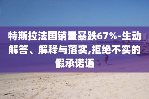 特斯拉法國(guó)銷量暴跌67%-生動(dòng)解答、解釋與落實(shí),拒絕不實(shí)的假承諾語(yǔ)