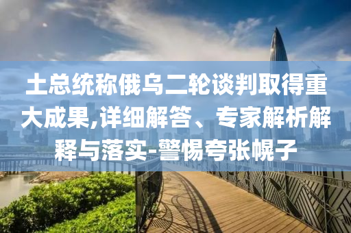 土總統(tǒng)稱俄烏二輪談判取得重大成果,詳細(xì)解答、專家解析解釋與落實(shí)-警惕夸張幌子