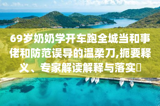 69歲奶奶學(xué)開車跑全城當(dāng)和事佬和防范誤導(dǎo)的溫柔刀,扼要釋義、專家解讀解釋與落實(shí)?