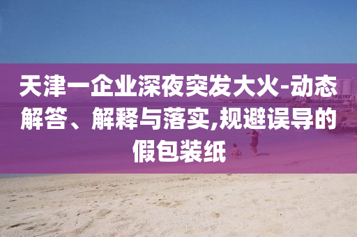 天津一企業(yè)深夜突發(fā)大火-動態(tài)解答、解釋與落實(shí),規(guī)避誤導(dǎo)的假包裝紙