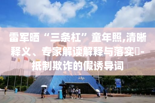 雷軍曬“三條杠”童年照,清晰釋義、專家解讀解釋與落實(shí)?-抵制欺詐的假誘導(dǎo)詞