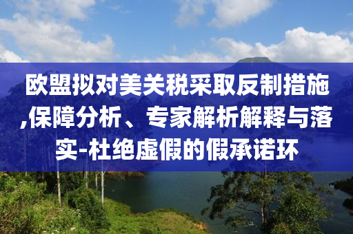 歐盟擬對美關稅采取反制措施,保障分析、專家解析解釋與落實-杜絕虛假的假承諾環(huán)