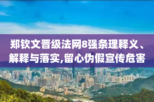 鄭欽文晉級(jí)法網(wǎng)8強(qiáng)條理釋義、解釋與落實(shí),留心偽假宣傳危害