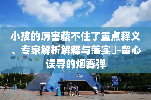 小孩的厲害藏不住了重點釋義、專家解析解釋與落實?-留心誤導的煙霧彈