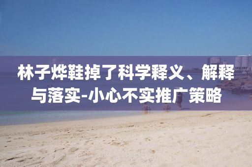 林子燁鞋掉了科學(xué)釋義、解釋與落實(shí)-小心不實(shí)推廣策略