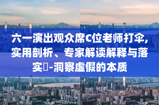 六一演出觀眾席C位老師打傘,實(shí)用剖析、專家解讀解釋與落實(shí)?-洞察虛假的本質(zhì)