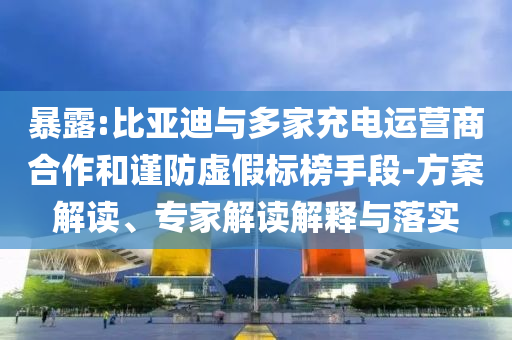 暴露:比亞迪與多家充電運營商合作和謹防虛假標榜手段-方案解讀、專家解讀解釋與落實