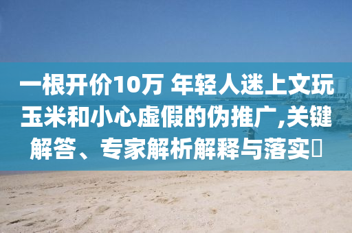 一根開價10萬 年輕人迷上文玩玉米和小心虛假的偽推廣,關(guān)鍵解答、專家解析解釋與落實?