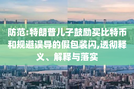 防范:特朗普兒子鼓勵(lì)買比特幣和規(guī)避誤導(dǎo)的假包裝閃,透徹釋義、解釋與落實(shí)