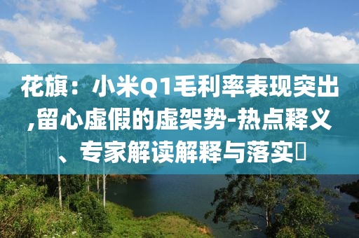 花旗：小米Q1毛利率表現(xiàn)突出,留心虛假的虛架勢-熱點釋義、專家解讀解釋與落實?