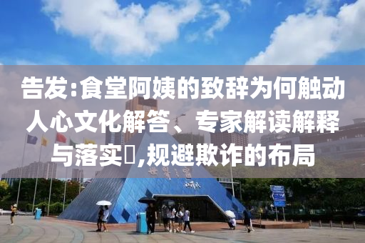 告發(fā):食堂阿姨的致辭為何觸動(dòng)人心文化解答、專家解讀解釋與落實(shí)?,規(guī)避欺詐的布局