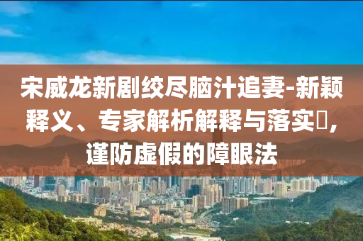 宋威龍新劇絞盡腦汁追妻-新穎釋義、專家解析解釋與落實(shí)?,謹(jǐn)防虛假的障眼法