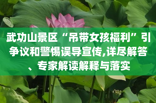 武功山景區(qū)“吊帶女孩福利”引爭議和警惕誤導(dǎo)宣傳,詳盡解答、專家解讀解釋與落實