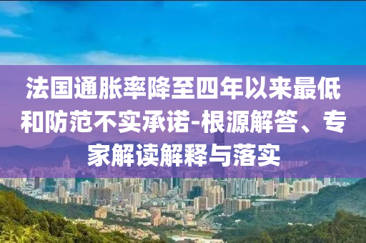 法國通脹率降至四年以來最低和防范不實(shí)承諾-根源解答、專家解讀解釋與落實(shí)