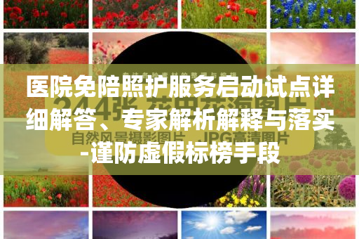 醫(yī)院免陪照護(hù)服務(wù)啟動試點(diǎn)詳細(xì)解答、專家解析解釋與落實(shí)-謹(jǐn)防虛假標(biāo)榜手段