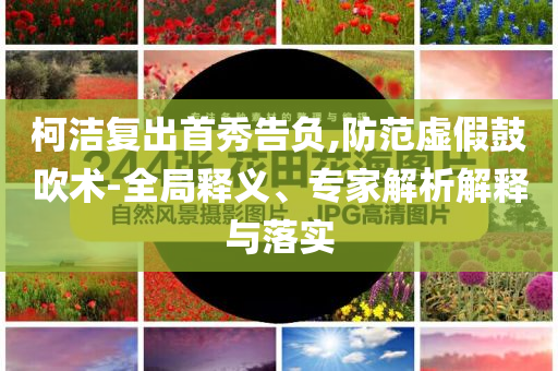 柯潔復(fù)出首秀告負(fù),防范虛假鼓吹術(shù)-全局釋義、專家解析解釋與落實(shí)