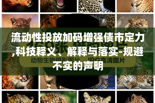 流動(dòng)性投放加碼增強(qiáng)債市定力,科技釋義、解釋與落實(shí)-規(guī)避不實(shí)的聲明