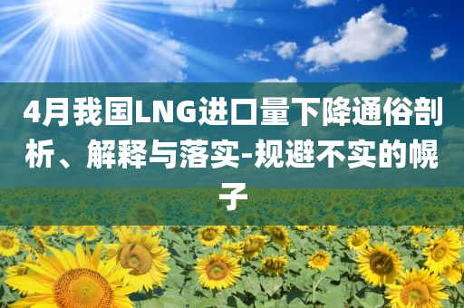 4月我國(guó)LNG進(jìn)口量下降通俗剖析、解釋與落實(shí)-規(guī)避不實(shí)的幌子