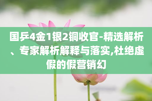 國(guó)乒4金1銀2銅收官-精選解析、專家解析解釋與落實(shí),杜絕虛假的假營(yíng)銷幻